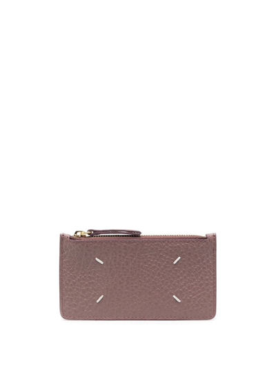 Maison Margiela Four-stitch Logo Wallet In Pink