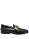 MOSCHINO LOGO LETTERING LOAFERS