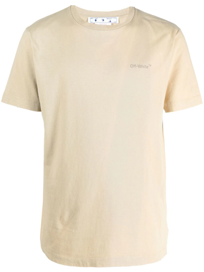 Off-white Logo-print Short-sleeve T-shirt In Nude