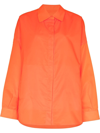 The Frankie Shop Women's Perla Oversized Shirt Jacket In Orange