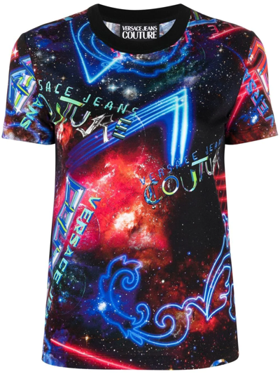 Versace Jeans Couture Graphic-print T-shirt In Schwarz