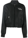 Opening Ceremony Logo-patch Bomber Jacket In Schwarz