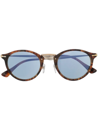 Persol Round Tinted Sunglasses In Brown