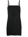 Alyx Crystal-embellished Mesh Mini Dress In Schwarz
