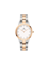 Daniel Wellington Women's Iconic Link Lumine Two-tone Stainless Steel Watch 28mm In Weiss
