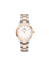 Daniel Wellington Women's Iconic Link Lumine Two-tone Stainless Steel Watch 28mm In Silber