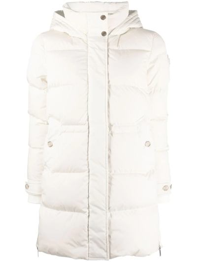 Woolrich Alsea Puffy Parka Hooded Jacket White  Woman In Bianco