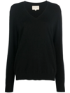 Loulou Studio Serafini Cashmere V-neck Sweater In Schwarz