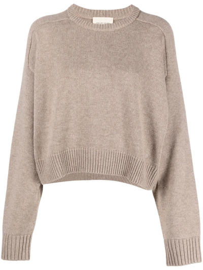 Loulou Studio Ribbed-knit Oversized Sweater In Brown Melange