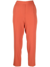 THEORY CROPPED TAPERED-LEG TROUSERS
