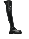CASADEI LEATHER OVER-THE-KNEE BOOTS