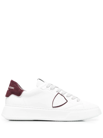 Philippe Model Paris Two-tone Low-top Trainers In Weiss