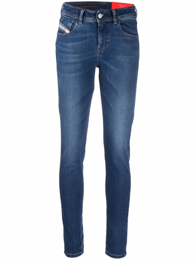 Diesel Slandy Super-skinny Cut Jeans In Blue