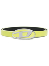 Diesel Logo-buckle Leather Belt In Giallo