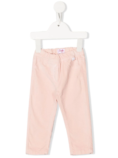 Il Gufo Babies' Elasticated-waist Cotton Trousers In Pink