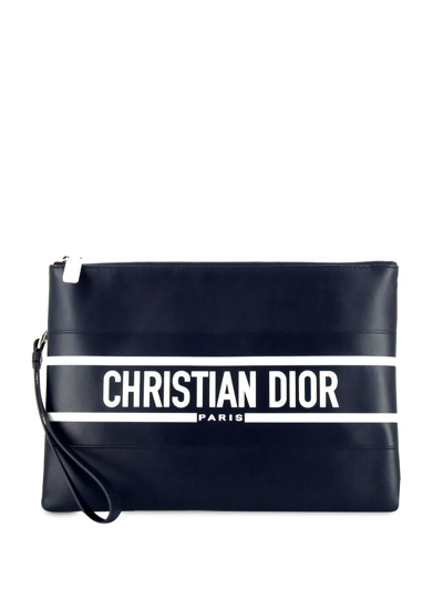 Pre-owned Dior  Pochette Daily Clutch In 蓝色