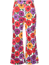 La Doublej Hendrix Printed Cropped Trousers In Multicolour