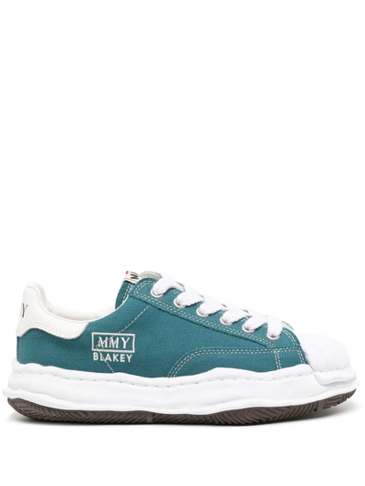 Miharayasuhiro Ridged-trim Low-top Sneakers In Blue