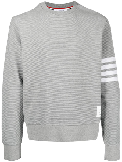 Thom Browne 4-bar Stripe Sleeve Sweatshirt In Grey