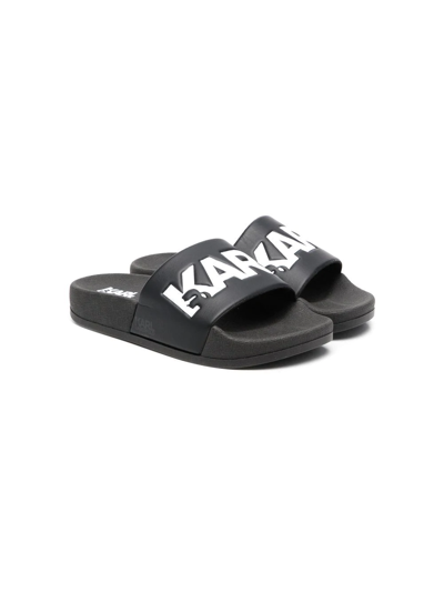 Karl Lagerfeld Kids' Black Karl Slide Sandals
