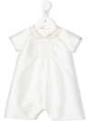 La Stupenderia Babies' Front Gathered-detail Romper In White