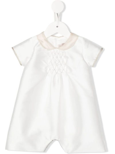 La Stupenderia Babies' Front Gathered-detail Romper In White