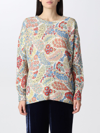 Etro Abstract-print Long-sleeve Jumper In White