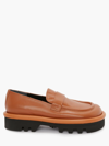 Jw Anderson Bumper Leather Platform Lug-sole Loafers In Brown