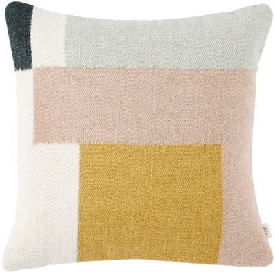 Ferm Living Multicolor Kelim Cushion In Squares