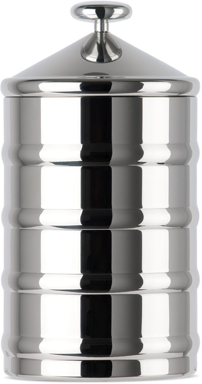 Alessi Silver Kalisto 3 Storage Jar In Stainless Steel