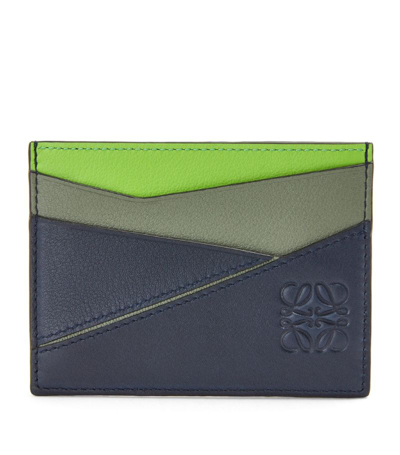 Loewe Men's Puzzle Leather Card Holder In Apple Gree