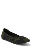 Mia Kerri Pointed Toe Flat In Camo