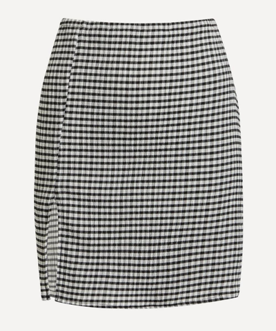 Lisa Says Gah Sisi Mini-skirt In Black / White Check