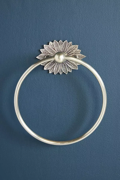 Anthropologie Demeter Towel Ring In Silver