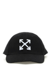 Off-white Arrow Drill Baseball Cap With 3d Embroidery In Black