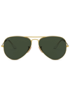Ray Ban Aviator-frame Sunglasses In Gold