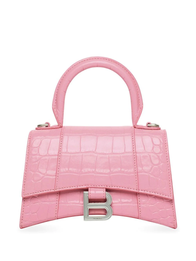 Balenciaga Small Hourglass Shoulder Bag In Pink