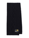 DOLCE & GABBANA LOGO-PATCH KNITTED SCARF