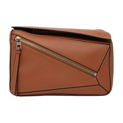 Loewe Puzzle Small Bag In Tan