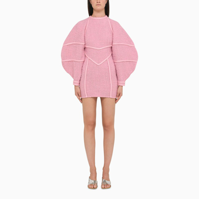 strapless open back dress ROTATE Birger Christensen Sirin Sequins Dress in Knockout Pink main image 0