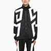 Versace La Greca Print Windbreaker In Black