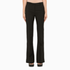 VERSACE BLACK BELL-BOTTOM TAILORED TROUSERS