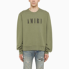 AMIRI MILITARY GREEN SWEATER WITH CONTRASTING LOGO