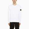 Stone Island Compass-patch Crewneck Jumper In White
