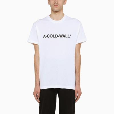 A-cold-wall* White T-shirt With Logo Lettering Print