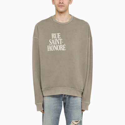 Studio Mud-coloured Rue Saint-honoré Sweatshirt In Grey