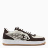 ENTERPRISE JAPAN WHITE AND BROWN LOW-TOP trainers