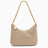 STELLA MCCARTNEY MINI BEIGE FALABELLA SHOULDER BAG WITH ZIP