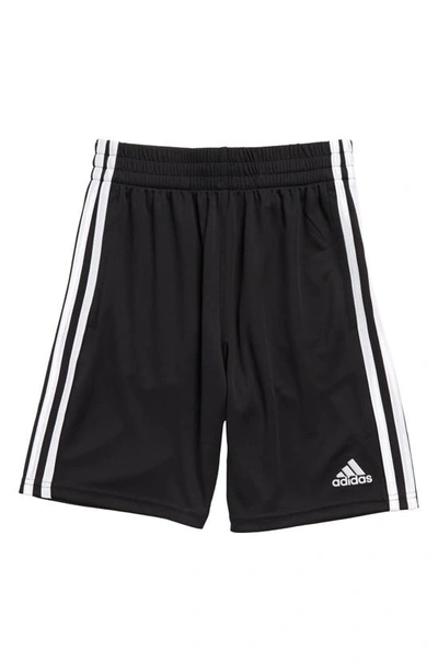 Adidas Originals Kids' 3-stripes Mesh Athletic Shorts In Black | ModeSens