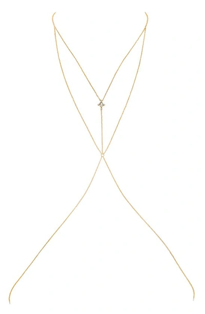 Lili Claspe Flora Body Chain In Gold